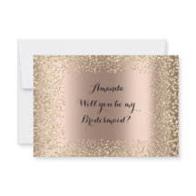 Você Será A Minha Colega De Bridesmaid Rosa Dourad