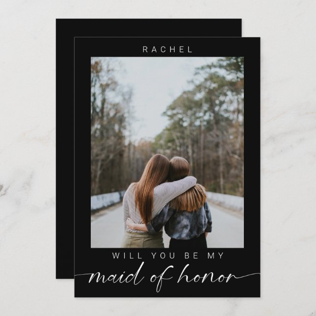 Convite Você será a minha Madrinha de casamento de Chic de (Frente/Verso)