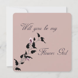 Convite Você Será A Minha Menina De Flores, Rosa?