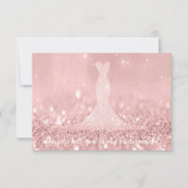 Convite Você será Dama de Honra Brilho Vermelho Bean Diamo