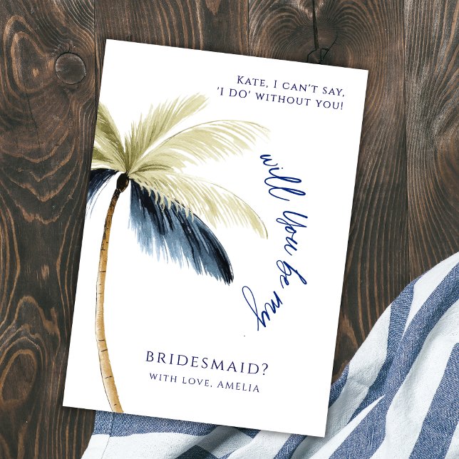 Convite Você Será Eu, Bridesmaid Palm Tree Card? (Criador carregado)