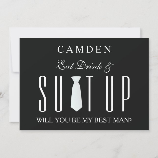 Convite Você será meu Bestman (Frente)