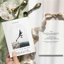 Convite Você será meu Bridesman Arquivo Mínimo de Foto Mod