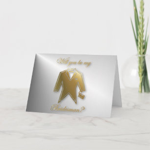 Convite Você será meu Bridesman? Pedido de Bridesman.