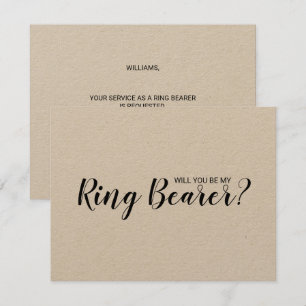 Convite Você Será Meu Canto De Anel? Papel Kraft Russo