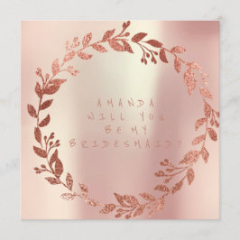 Convite Você Será Meu Champaço Dourado Rosa-Colmeia?