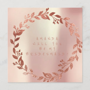 Convite Você Será Meu Champaço Dourado Rosa-Colmeia?