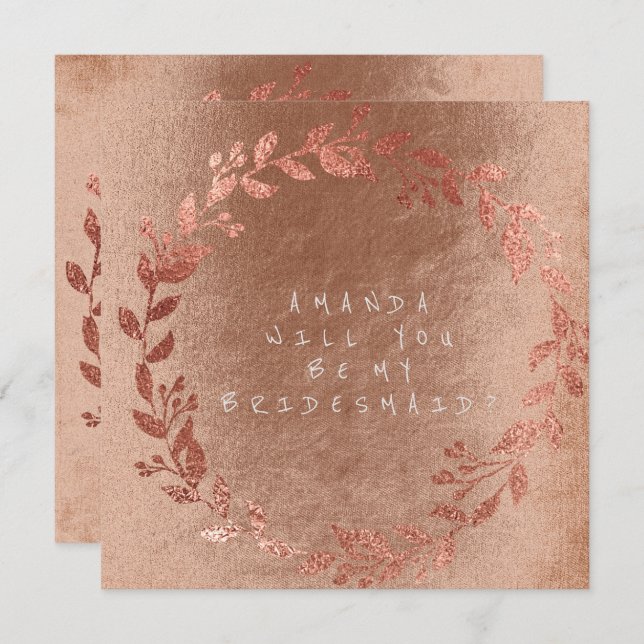 Convite Você Será Meu Champaço Dourado Rosa-Colmeia? (Frente/Verso)