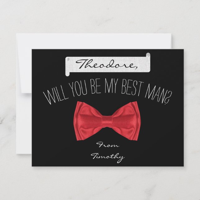 Convite Você será meu Padrinho Carta (Frente)