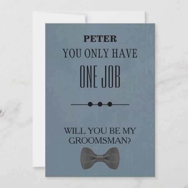 Convite Você Será Meu Padrinho de casamento? (Frente)