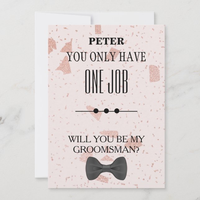 Convite Você Será Meu Padrinho de casamento? (Frente)
