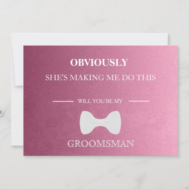 Convite Você Será Meu Padrinho de casamento? (Frente)