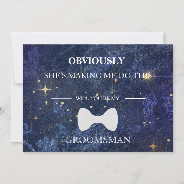 Convite Você Será Meu Padrinho de casamento? (Frente)