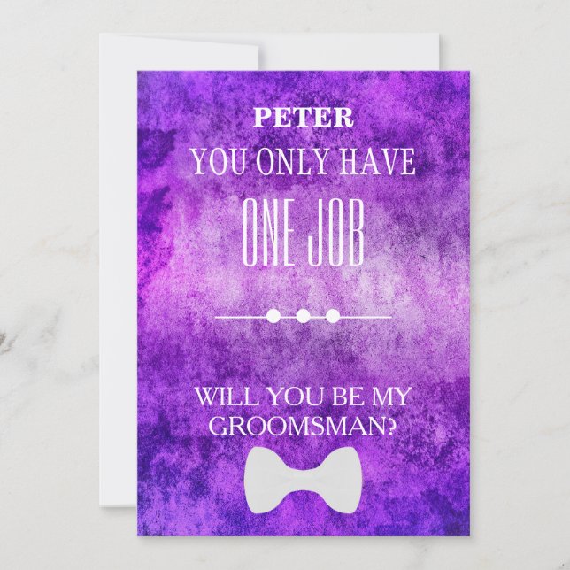 Convite Você Será Meu Padrinho de casamento? (Frente)