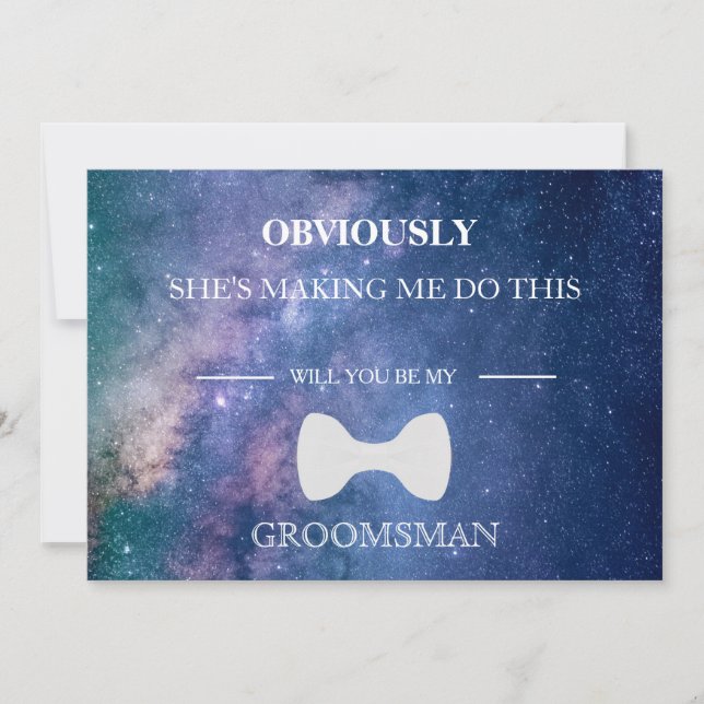 Convite Você Será Meu Padrinho de casamento? (Frente)