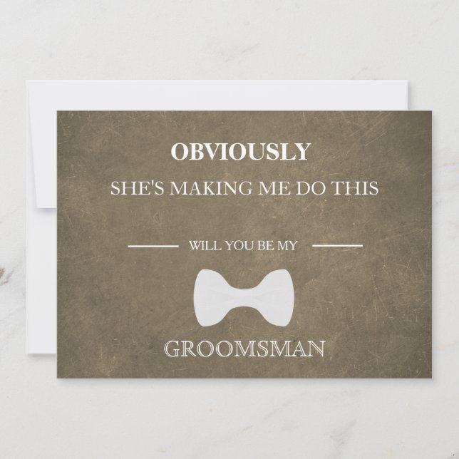 Convite Você Será Meu Padrinho de casamento? (Frente)