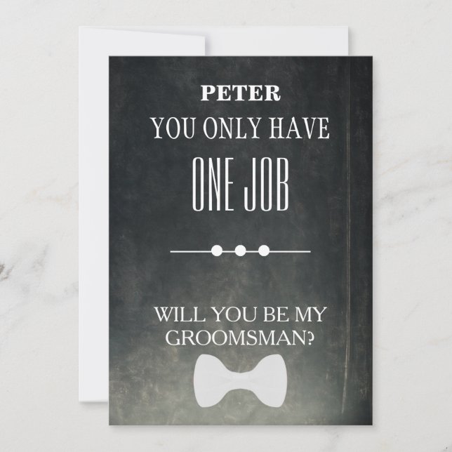 Convite Você Será Meu Padrinho de casamento? (Frente)