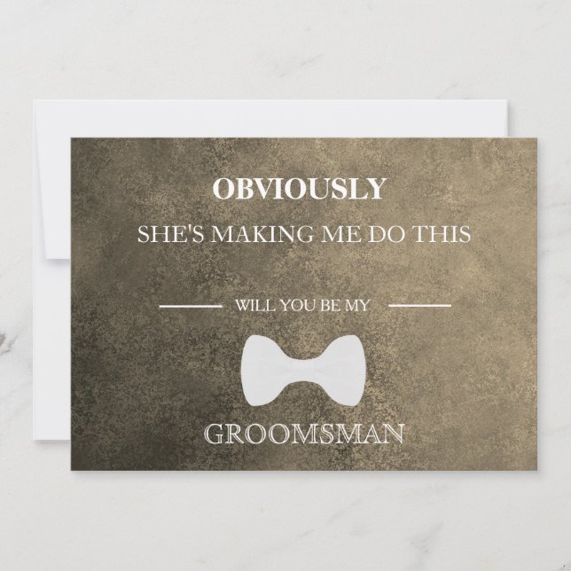 Convite Você Será Meu Padrinho de casamento? (Frente)