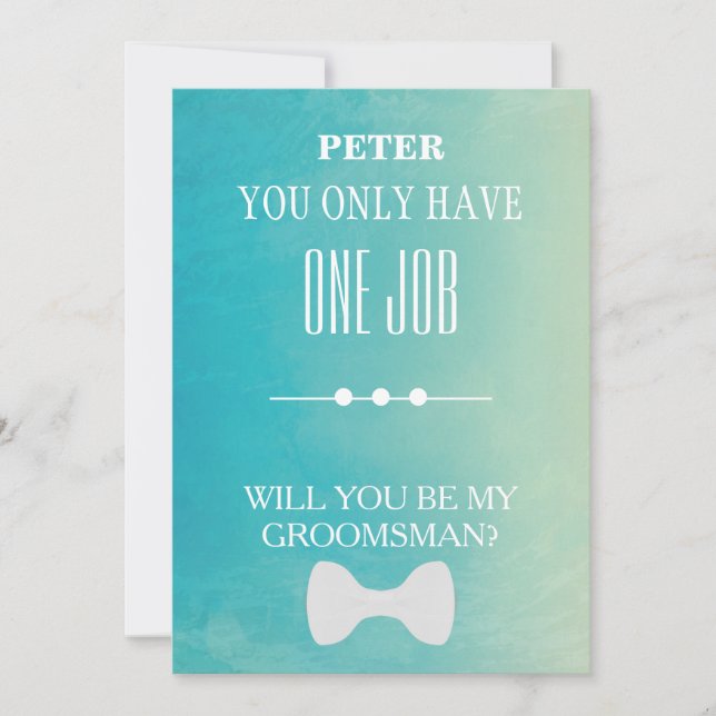 Convite Você Será Meu Padrinho de casamento? (Frente)