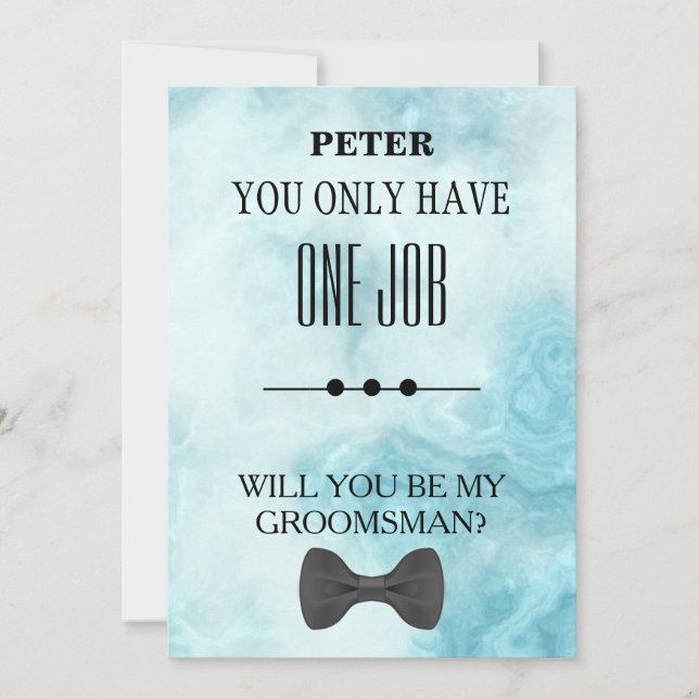 Convite Você Será Meu Padrinho de casamento? (Frente)