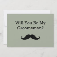 Você Será Meu Padrinho de casamento Bigode Negro