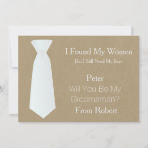 Convite Você será meu Padrinho de casamento branco e preto