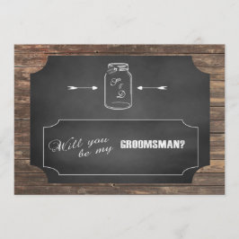 Convite Você Será Meu Padrinho de casamento? Mason Jar Cha