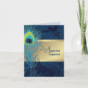 Convite Você será meu Padrinho de casamento? Peacock Feath