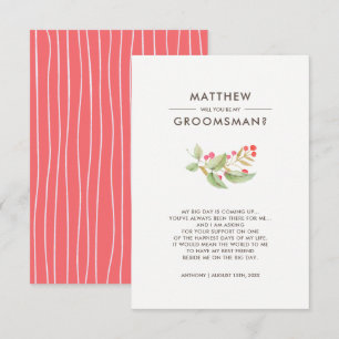 Convite Você será meu Padrinho de casamento? Personalizado