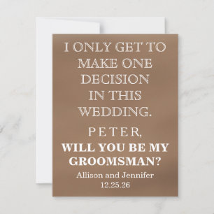 Convite Você será meu Padrinho de casamento? Personalizado