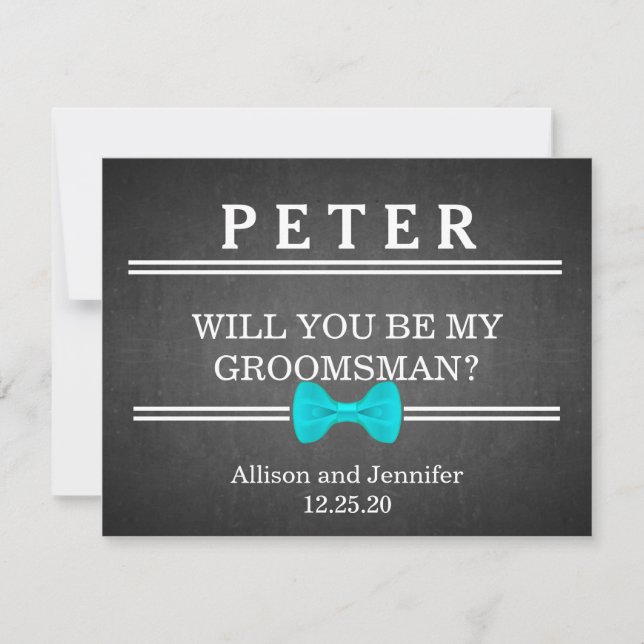 Convite Você será meu Padrinho de casamento? Personalizado (Frente)
