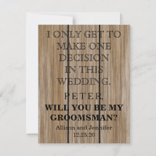 Convite Você será meu Padrinho de casamento? Personalizado