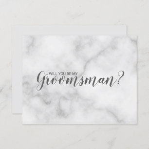 Convite Você Será Meu Padrinho de casamento? Script Marble