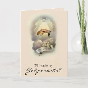 Convite Você será meu padrinho de propostas de batismo