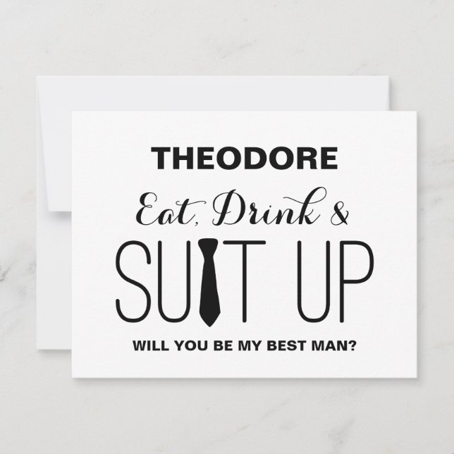 Convite Você será meu padrinho? | Padrinho de casamento (Frente)