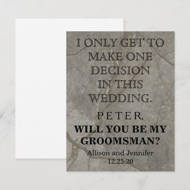 Convite Você será meu padrinho? Personalizado (Frente/Verso)