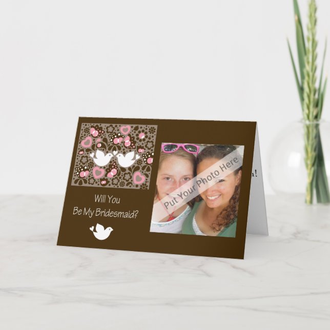 Convite Você Será Meu Pássaros De Amor Com Carteira (Frente)