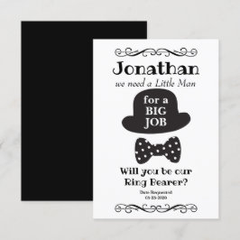 Convite Você Será Meu Portador de Aliança em Estilo Vintag