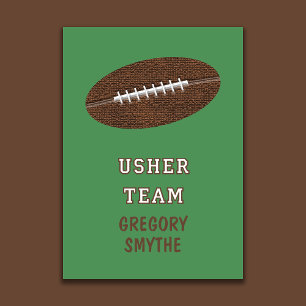 Convite Você Será Meu Tema de Futebol de Usher Card