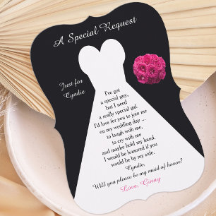 Convite Você será meu vestido de Madrinha de casamento c
