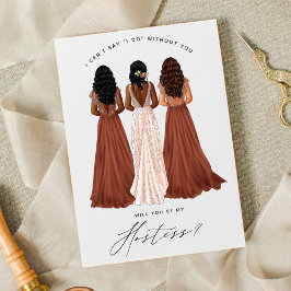 Convite Você será minha anfitriã? Meninas em palhaços