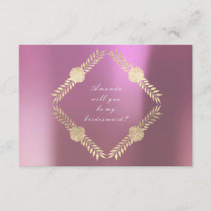 Convite Você Será Minha Bridesmaid Lilac Purple Floral?