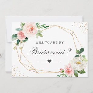 Convite Você Será Minha Cabeça Geométrica De Bridesmaid?