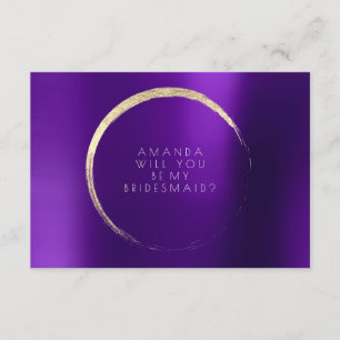 Convite Você Será Minha Cabra Roxo De Pó Dourado Mínim