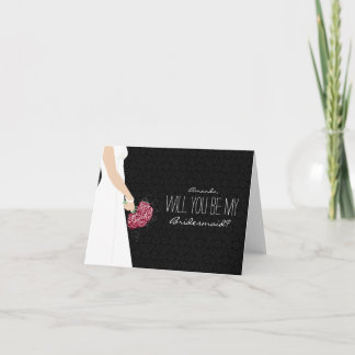Convite Você Será Minha Carteira De Bridesmaid (Ebonia Neg