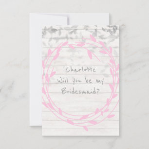 Convite Você Será Minha Colega De Bridesmaid De Madeira Ro