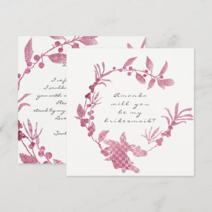 Convite Você Será Minha Coroa De Framboesa Rosa