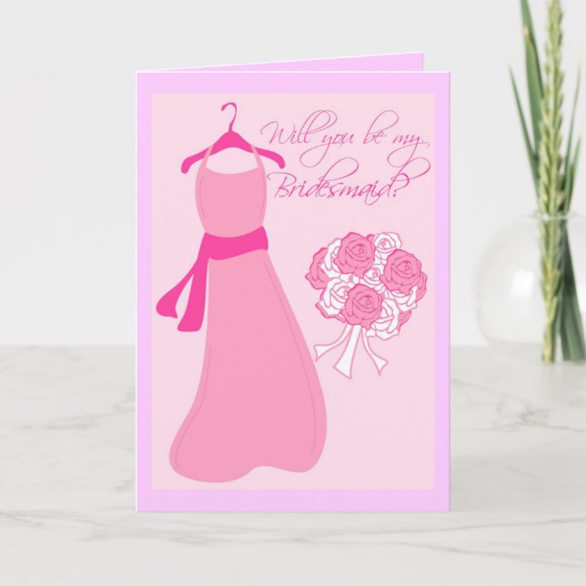 Convite Você será minha dama de Bridesmaid? (Frente)