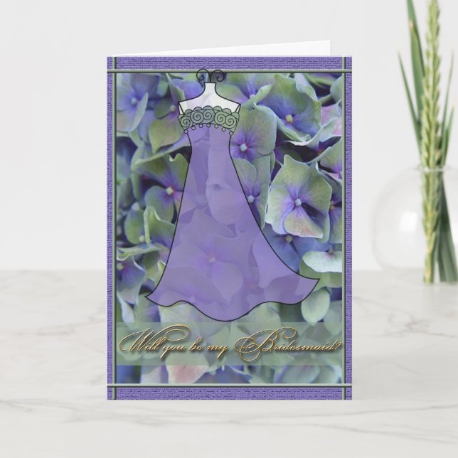 Convite Você será minha dama de Bridesmaid? (Frente)