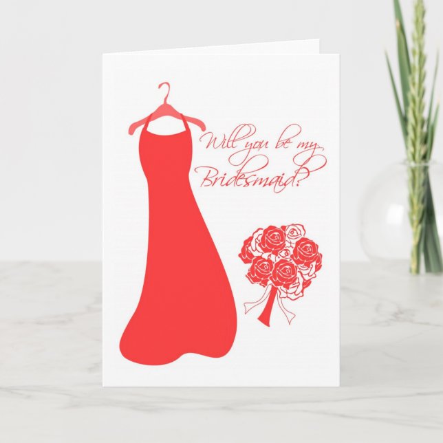 Convite Você será minha dama de Bridesmaid? (Frente)